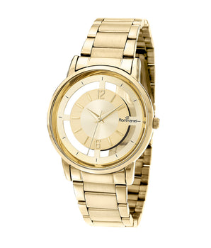 GOLD TRANSPARENT TIME ANALOG WATCH