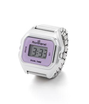 SILVER FUTURE PULSE RING WATCH
