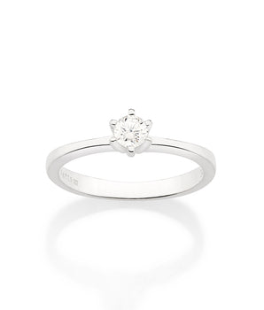 SILVER 925 SIMPLE ENGAGEMENT RING