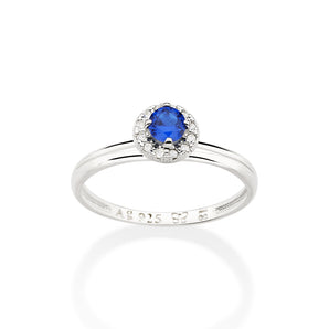 SILVER SOMETHING BLUE ENGAGEMENT RING
