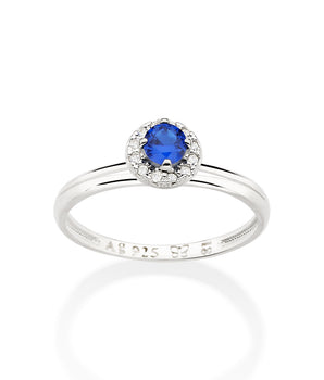 SILVER SOMETHING BLUE ENGAGEMENT RING