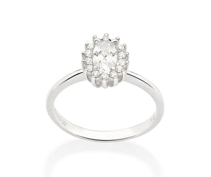SILVER WEDDING DAY ENGAGEMENT RING
