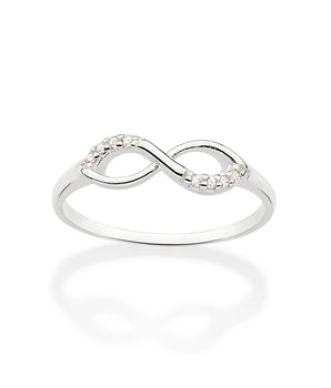 SILVER INFINITY SKINNY RING