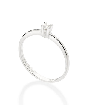 SILVER SIMPLE ENGAGEMENT RING