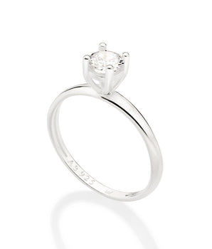 SILVER EVERYDAY ENGAGEMENT RING