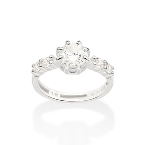 SILVER 925 CHRISTMAS TIME SOLITAIRE RING