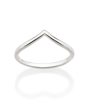 SILVER 925 POINTED SKINNY RING