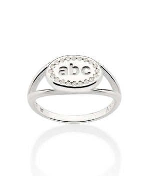 SILVER 925 ABC RING