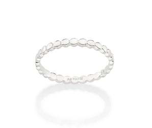 SILVER 925 BUBBLE SKINNY RING