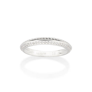 SILVER 925 STUDDED WEDDING RING
