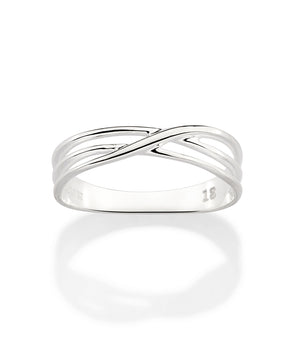 SILVER 925 TRIPLE BAND RING