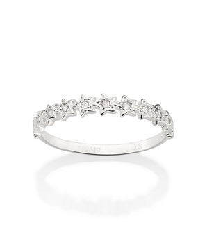 SILVER 925 MULTIPLE STARS SKINNY RING