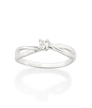 SILVER 925 SOLITAIRE RING