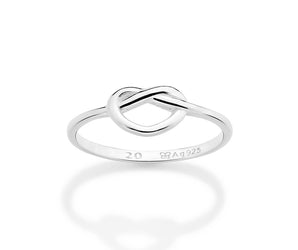 SILVER 925 ETERNAL LOVE SKINNY RING