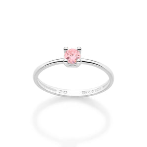 SILVER 925 MORNING LIGHT SOLITAIRE RING
