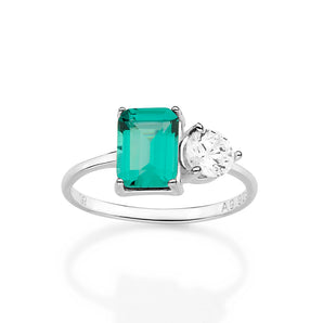 SILVER 925 DOUBLE LIGHT SKINNY RING