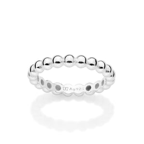 SILVER 925 MUSE BEADED RING
