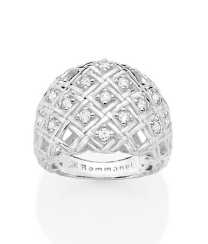 SILVER 925 BOMBÊ MAXI RING