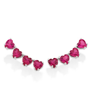 SILVER 925 HEARTS EAR CUFF