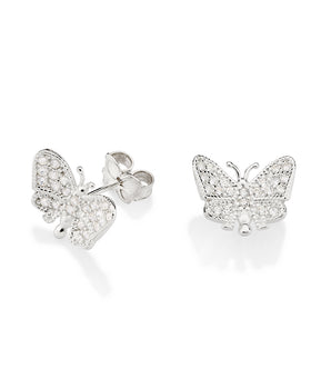 SILVER 925 BUTTERFLY STUD EARRINGS