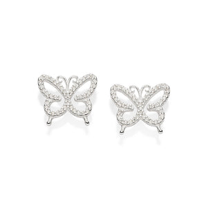 SILVER 925 BUTTERFLY STUD EARRINGS