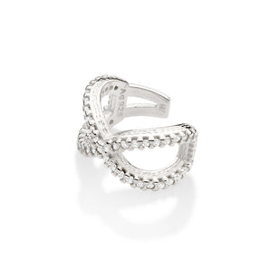 SILVER 925 RECTANGLE HOOP EARRINGS