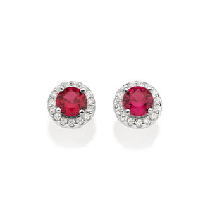 SILVER 925 SCARLET STUD EARRINGS