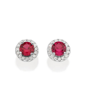 SILVER 925 SCARLET STUD EARRINGS