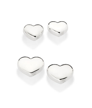 SILVER 925 HEART STUD EARRINGS KIT