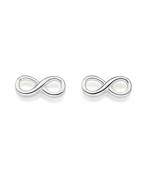 SILVER 925 INFINITY SIGN STUD EARRINGS