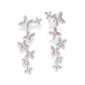 SILVER 925 BUTTERFLY TAKEOVER PENDULUM EARRINGS