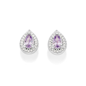 SILVER 925 PINK PEARL STUD EARRINGS
