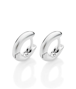 SILVER 925 BOLD HUGGIE EARRINGS