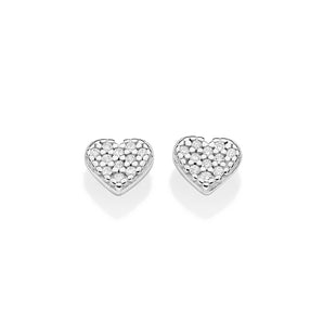 SILVER 925 PURE LOVE STUD EARRINGS