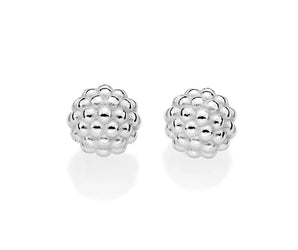 SILVER MUSE BEADED STUD EARRINGS