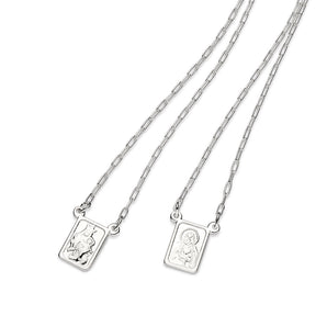 SILVER 925 OUR LADY OF MOUNT CARMEL SCAPULAR