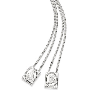 SILVER 925 SAINT GEORGE SCAPULAR