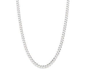 SILVER 925 THICK CURB LINK CHAIN - 50CM