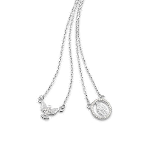 SILVER 925 SACRED PROTECTION SCAPULAR NECKLACE