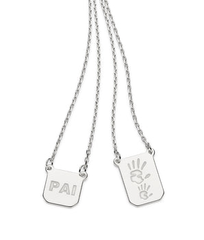 SILVER 925 MEN'S PAI (DAD) SCAPULAR NECKLACE