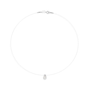 SILVER NYLON CHOKER