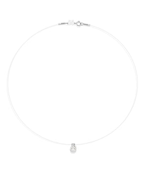 SILVER NYLON CHOKER