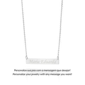 SILVER 925 CUSTOMIZABLE PLAQUE NECKLACE