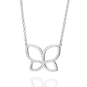 SILVER 925 ROMMANEL BUTTERFLY NECKLACE