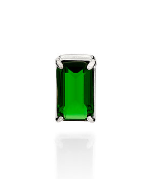 SILVER 925 MEN'S EMERALD PENDANT