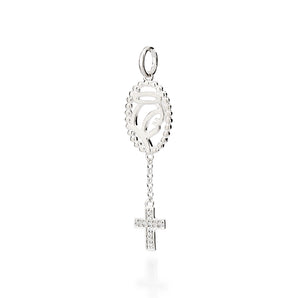 SILVER 925 ROSARY OUR LADY FATIMA PENDANT