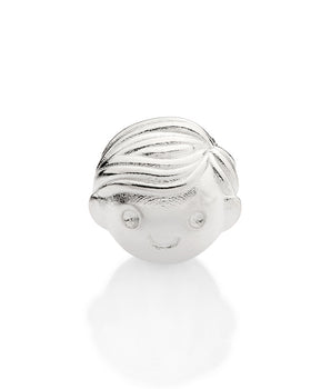 SILVER 925 BOY S FACE CHARM