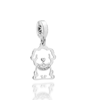 SILVER 925 HOLLOW DOG CHARM