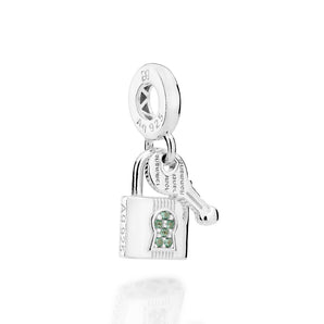 SILVER 925 LOCK AND KEY CHARM