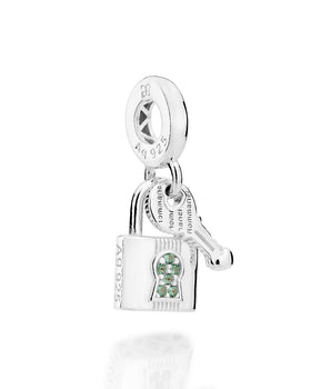 SILVER 925 LOCK AND KEY CHARM